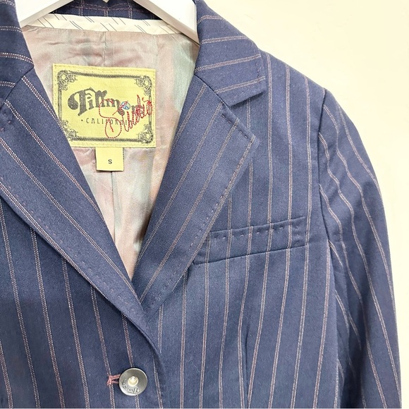 Fillmore Studios California Pinstripe Wool Blazer Jacket - Picture 3 of 11